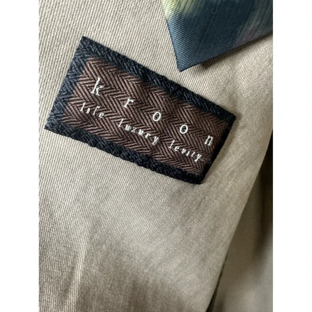 Kroon Mens Sport Coat Jacket 48 R Bono Wash‎ Suede Elbow Patches Office